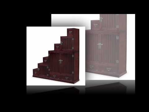 review | Hand Crafted Japanese Style Elmwood Step Tansu Chest | best | price