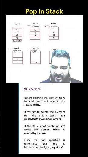 Pop in Stack Hindi DSA
