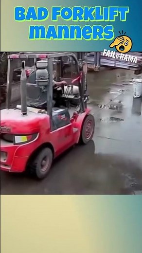 How Not to Drive a Forklift 😂 #forklift #fails #funny