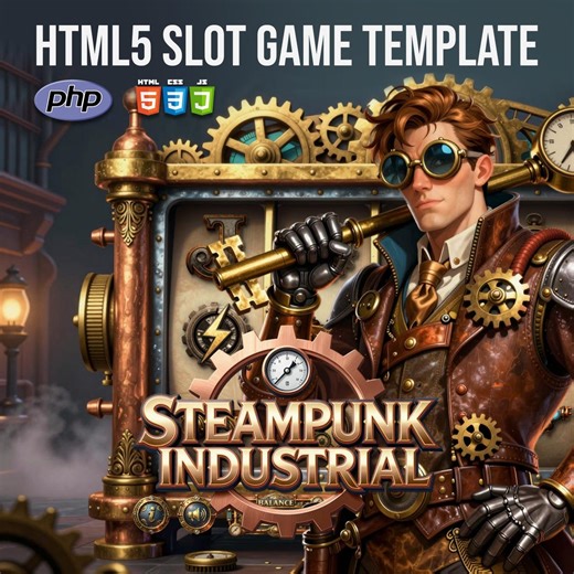 Steampunk HTML Slot Game Template - PHP Backend, Bonus Game | Casino Slot Machine - Etsy