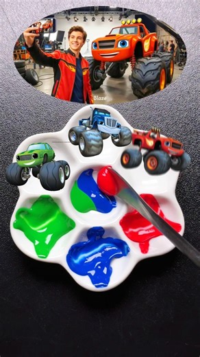 BLAZE And The Monster Machines Color Mixing (Part 1) #blaze #colormixing #satisfying