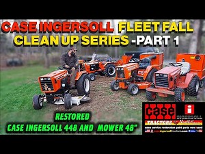 FALL CLEAN UP PART 1. Restored Case Ingersoll 448 and Just Mower Deck Leaf Clean Up.