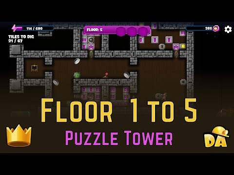 Floor 1 to 5 - Puzzle Tower - Diggy's Adventure