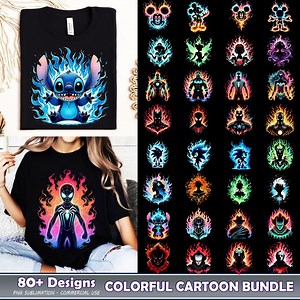 80  Designs Colorful Cartoon PNG Bundle, Cartoon Characters PNG, Cartoon Movies Clipart, Princess Png, Superhero Png, Horror, Commercial Use - Etsy
