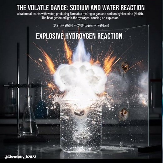 🔥 Sodium Reaction with Water – The Most Explosive Chemistry Reation#chemistry#sodium#water #reaction