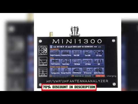 #Mini1300 4.3 inch LCD Touch Screen 0.1-1300MHz HF/VHF/UHF ANT SWR Antenna Analyzer Meter Tester