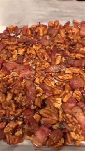 Bourbon Glazed Pecans and Candied Bacon A repost of my favorite party mix that I make for the holidays. I’ll include a copy of the recipe in the comments, but it is included in the video! #baconpecanspartymix #holidaysnacks #bourbonpecanscandiedbacon | James Welborn
