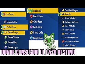 COMO CONSEGUIR LA PIEDRA ETERNA Y EL LAZO DESTINO EN POKEMON ESCARLATA Y PURPURA