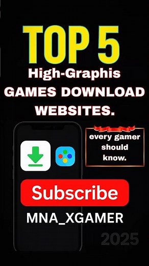 🚀 Top 5 High-Graphics Games APK Websites 2025 🎮 | Free & Safe Android Downloads! 💥