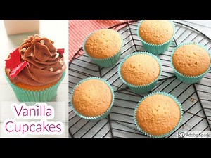 වැනිලා කප් කේක් | කප් කේක් හරියටම හදමු | How to Make Vanilla Cupcakes | Soft & Fluffy Cupcakes