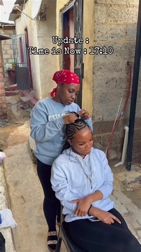 Long Styled Straight Back Braids Tutorial