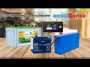 10-100V Battery Capacity Indicator With Temperature Display