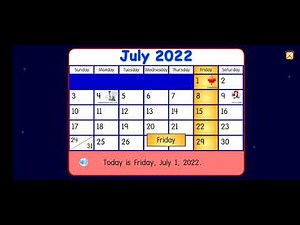 Starfall Calendar July 2022.
