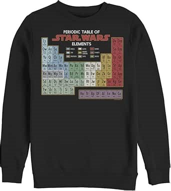 Amazon.com: STAR WARS Periódicamente - Sudadera de forro polar para hombre, Azul marino : Ropa, Zapatos y Joyería