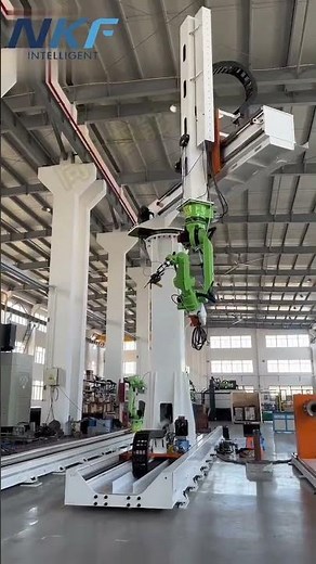 Demonstration of our gantry system supporting Yaskawa robot applied to automated welding.