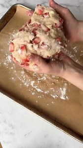 Say hello to your new favorite recipe! 👋 These strawberry scones are tall, flaky, and loaded with fresh strawberries 🍓 After lots of testing and tweaking my master scone recipe, I nailed the perfect flour ratio to handle juicy strawberries without losing that soft, tender texture! Comment “recipe” and I’ll send you a DM with the recipe and a link to my favorite glass mixing bowls! | The First Year