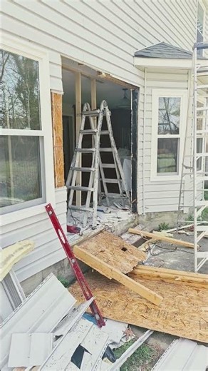 we removed an exterior standard 32×80 so we can install a sliding glass door.