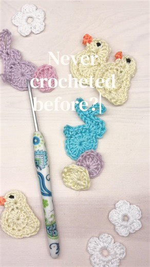 Beginner crochet for Easter (so easy!) 🐰 #eastercrochet