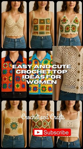 Easy & Cute Crochet Top Designs for Women | Easy Crochet Top | #crochet #crochetshorts #crochettops
