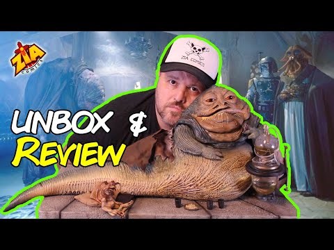 Jabba the Hutt and Throne Deluxe Sixth Scale Figure by Sideshow Collectibles unbox and review