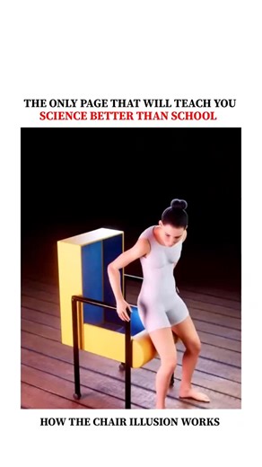 UNIVERSE | SCIENCE | TECHNOLOGY on Instagram: "The Chair Illusion tricks your brain into seeing depth, size, and direction differently than reality. It uses forced perspective, camera angle manipulation, and alignment to make a normal chair look giant, floating, tilted, or even impossible to sit on. When objects are placed at specific distances from the camera, your brain assumes they’re on the same plane — so it misjudges their size and position. Because our eyes rely more on visual cues than l