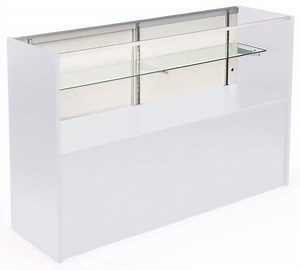 White Boutique Checkout Counter | 5' Display Case