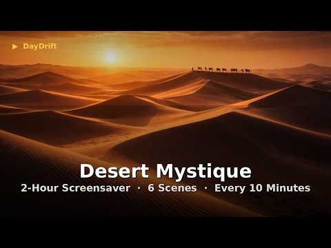 Desert Mystique — 2-Hour Screensaver for TV & Desktop | Sahara Dunes, Canyons & Night Skies