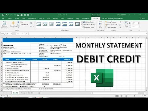 how to calculate balance from debit and credit | debit credit balance sheet excel