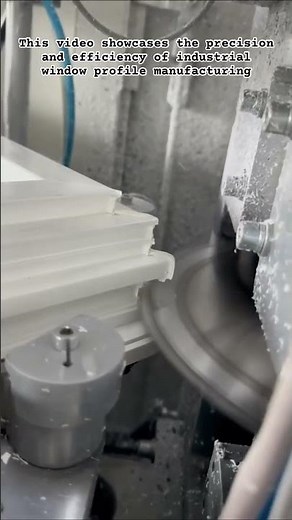 Precision Cutting: Automated Window Profile Manufacturing #Manufacturing #WindowFabrication