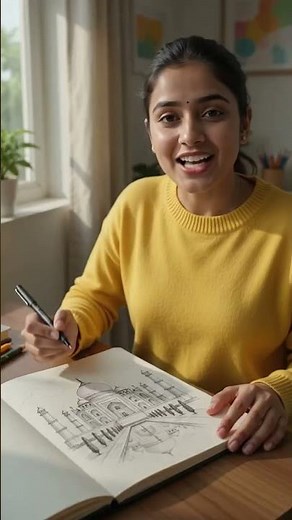 🎨 How to Draw Taj Mahal Easily | Easy Drawing Step by Step 🕌 #shorts #tajmahal #viral