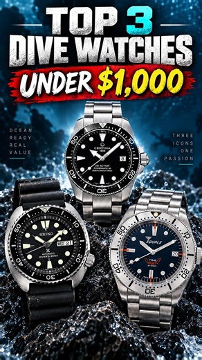 Top 3 Dive Watches Under $1,000 You Can Buy Right Now #affordableluxury #watches