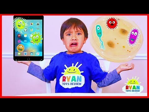 Ryan growing bacteria from his iPad! | science experiments for kids to do at home