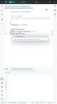 🗣️🎧: 🇨🇭 | 🧮 Basic Python - Challenges - "005_Beginner_RoundANumber" | #pyhton #education #bascis