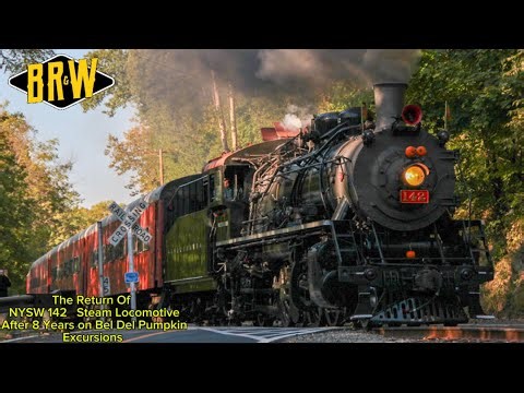 Chasing The Return Of NYSW 142 Steam Locomotive First Run in 8 Years Philipsburg,NJ- Riglesville,PA!
