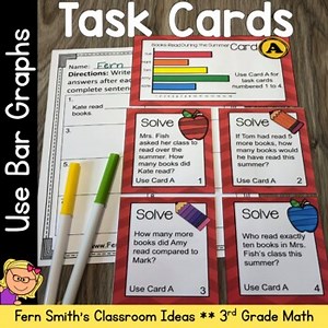 Use Bar Graphs Task Cards for Third Grade