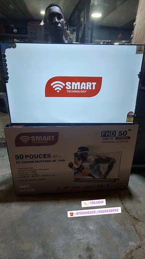 18K views · 102 reactions | TV Smart technologies led 50pouce. Disponible en magasin  appeler  vite pour passer votre commande  livraison et expédition possible  ️ : 130.000f ☎️ : 0565438932 / 0758285523 #television #FULLHD #chainegratuite | WorldBizness | Facebook