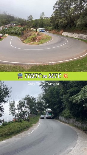 3.7K views · 55 reactions | TNSTC vs SETC  Downhill U-turn Challenge in Ghat Section | Who Nailed It? | Ooty tn43 traveller | Facebook