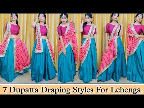7 Dupatta Draping Styles For Lehenga | dupatta styles for lehenga | dupatta draping styles 2022
