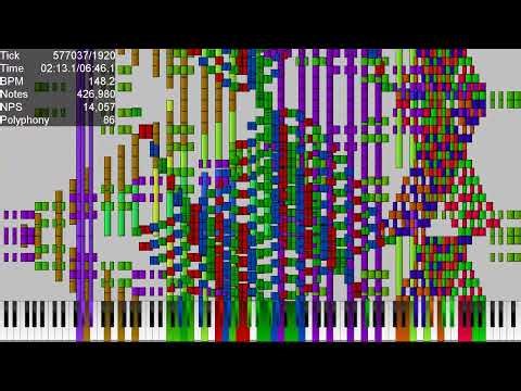 [Black MIDI] Kurokotei - Galaxy Collapse 5.4 Million but It's Mirrored | Roland RD-1000 v3