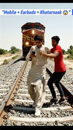“Ek Second Ki Laparwahi… Zindagi Khatam Ho Sakti Thi! 🚆😳 #aivideo #viralvideo #train #tranding