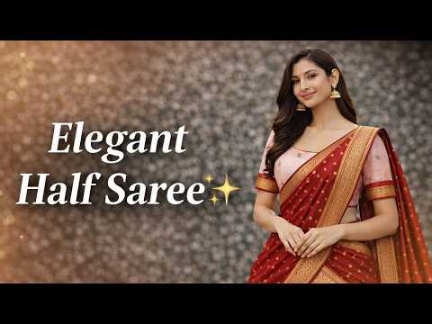 Beautiful Half Saree Styling ✨