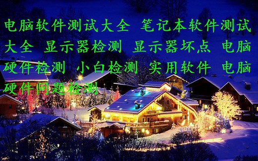 电脑软件测试大全 笔记本软件测试大全 显示器检测 显示器坏点 电脑硬件检测 小白检测 实用软件 显示器延迟测试