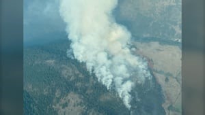 Evacuation orders, alerts issued for wildfire burning close to highway in Lavington, B.C.
