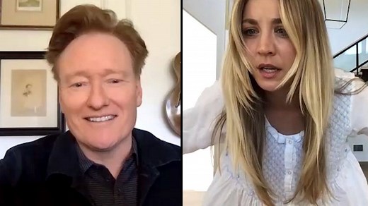 Kaley Cuoco is spending her quarantine in a "Little Women"-inspired nightgown. #ConanAtHome | Team Coco