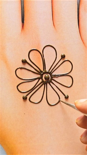 🔥New simple easy 1mint trick flower mehndi designs ✨️🌿#mehndi #henna#shorts #hennatatto #hennastyle
