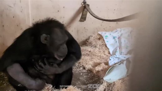 Baby Chimpanzee Born Via C-Section at Wichita Zoo