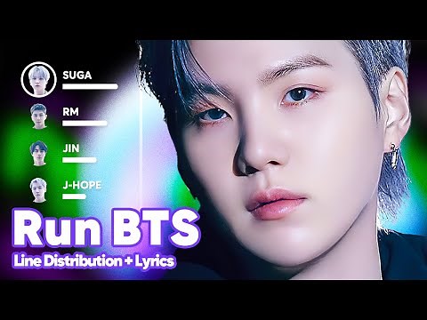BTS - Run BTS (Line Distribution + Lyrics Karaoke) PATREON REQUESTED