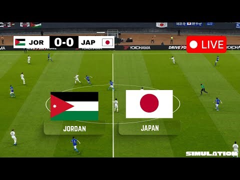LIVE 🔴 Jordan U23 vs Japan U23 | International Friendly 2025 | PES 2021 Match Simulation