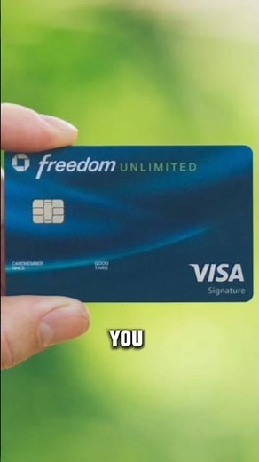 The chase freedom unlimited credit card is the perfect beginner credit card. full video on channel!