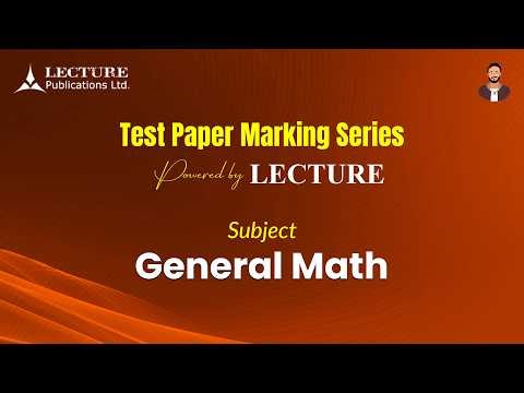 Test Paper Marking Series- Gen.Math || Powered by Lecture Publication.